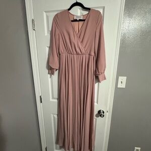 JessaKae Dusty Pink Long Sleeve Dress